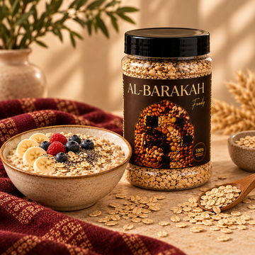 Oats category using the approved Al-Barakah black and gold jar